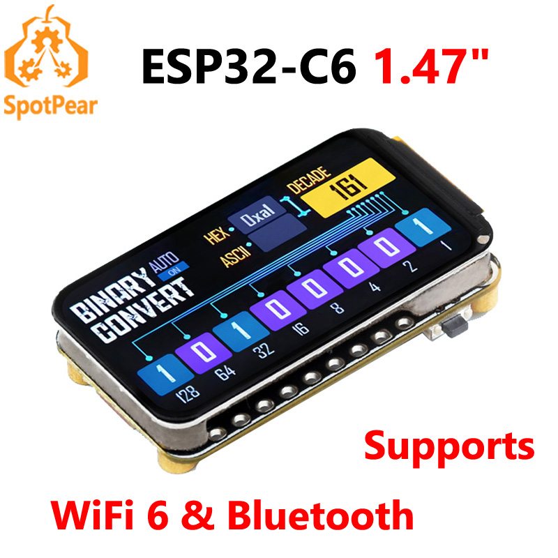 Display Epaper 2.9 - Waveshare ESP32-C6 1.47 インチ ディスプレイ開発ボード 172×320